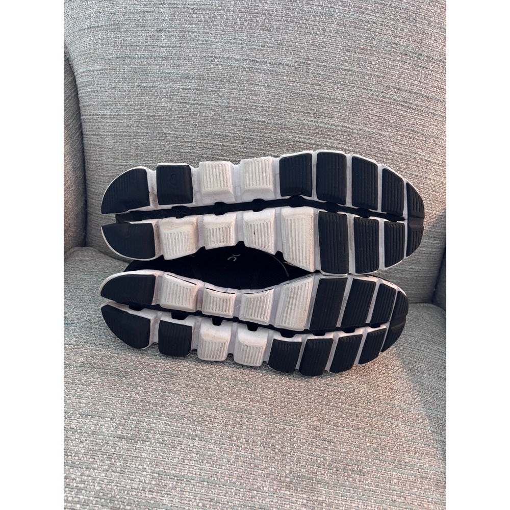 On Cloud Running Shoes Black White Mesh Sneakers Womens 9 - Picture 7 of 10